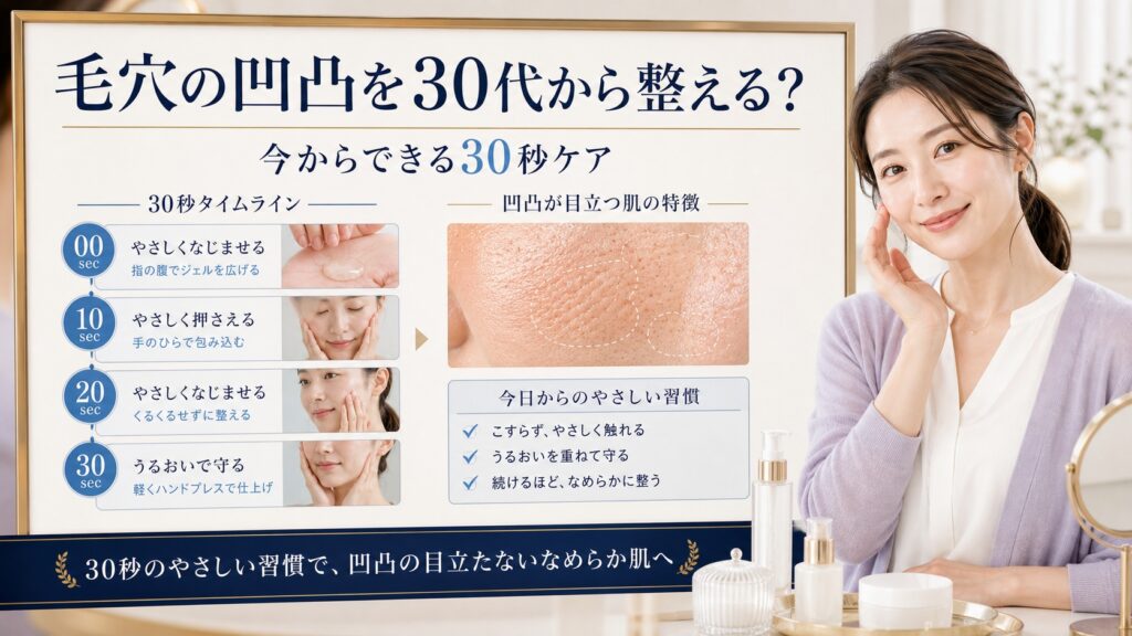 30代で毛穴が戻らない理由｜出口の硬さを整える夜ケア｜Chocobra