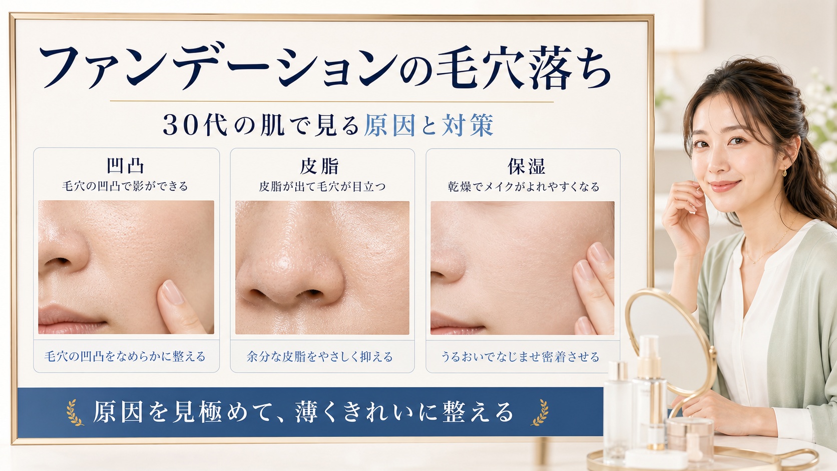 鼻のファンデーション毛穴落ちはなぜ？30代が見る小鼻の沈み方｜Chocobra