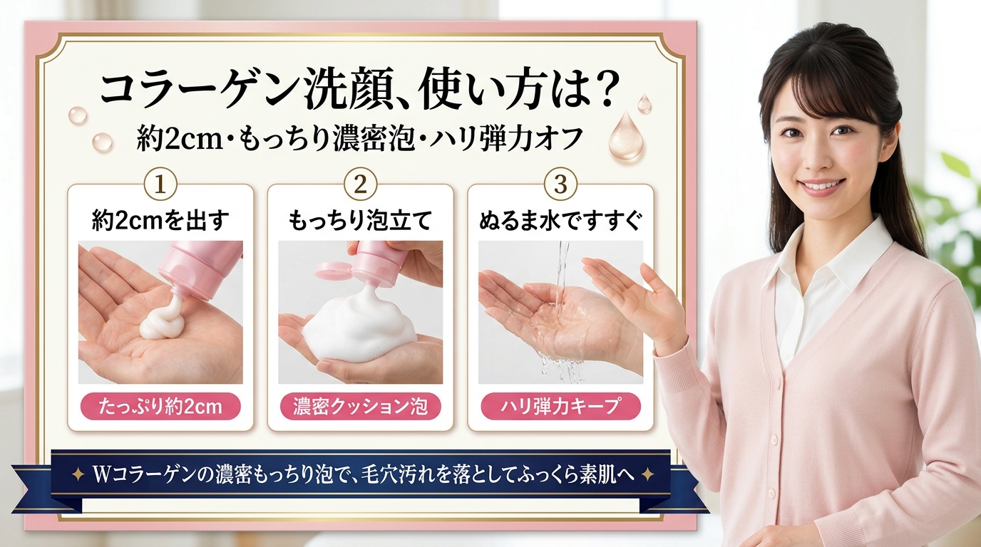 ソフティモ 洗顔フォーム(コラーゲン)の使い方と濃密もっちり泡立てのコツ
