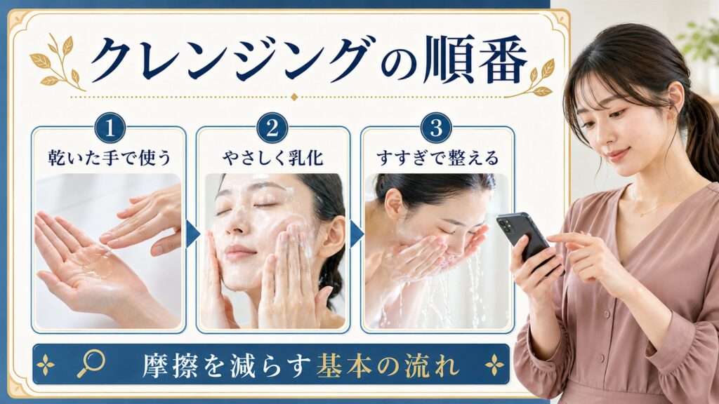 クレンジングの順番を示すBeauty Board