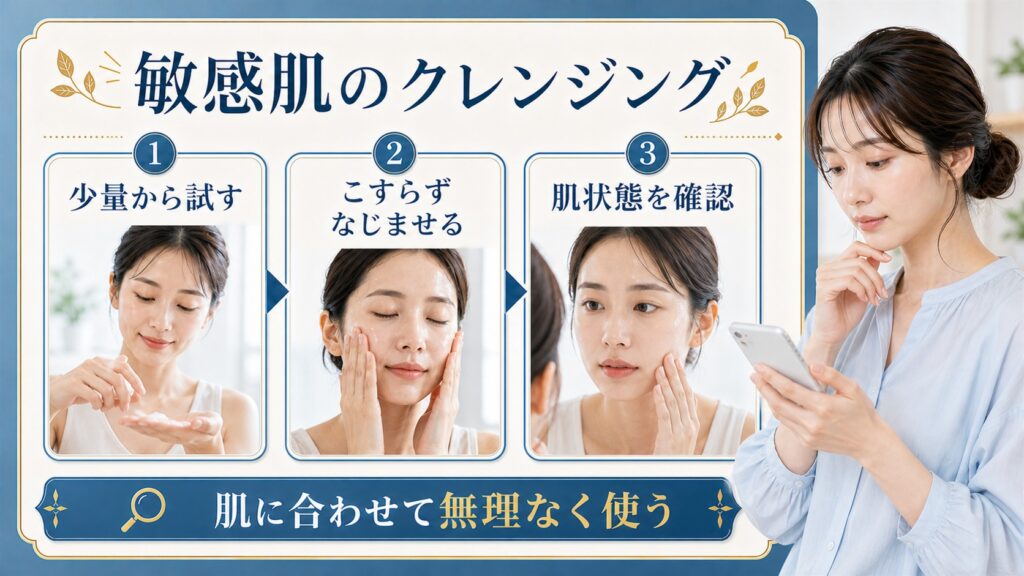 敏感肌のクレンジングを示すBeauty Board