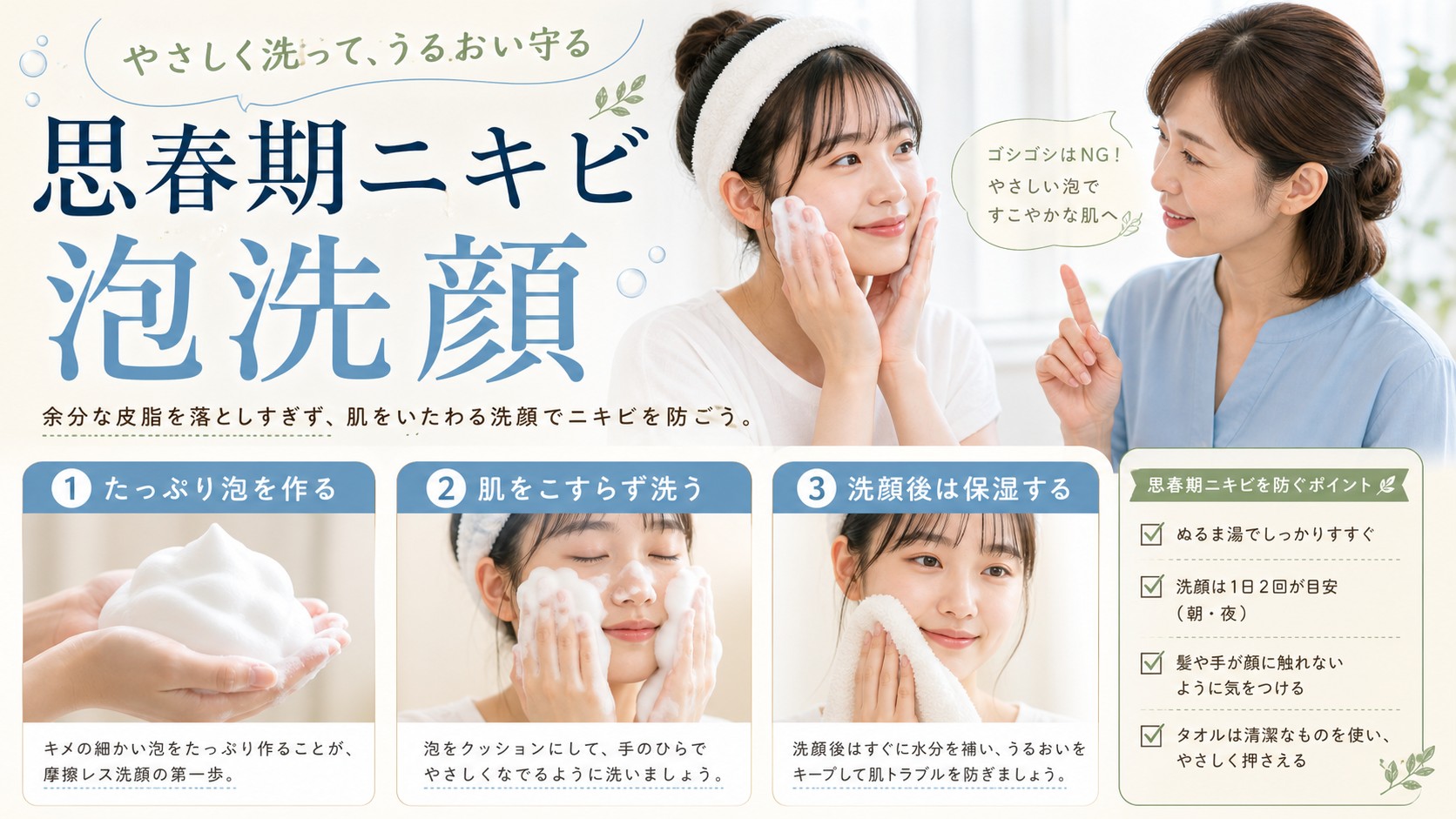 思春 期 洗顔