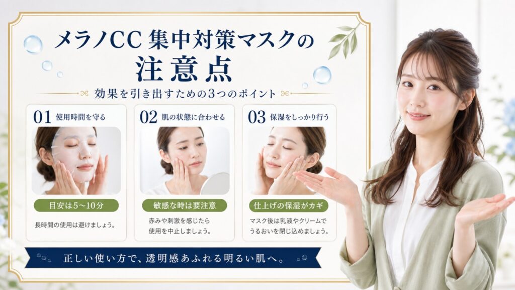 Chocobra 5049-melano-cc-intensive-mask-caution-points-guide eyecatch