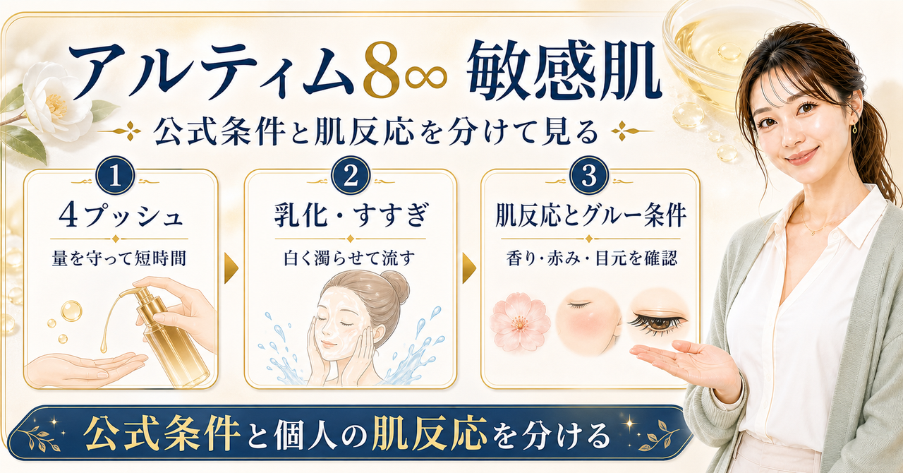 アルティム8∞を敏感肌で使うときの確認点