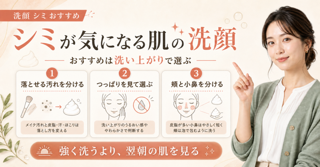 洗顔でシミが気になる肌のおすすめ判断を洗い上がりと部位差で示すビューティーボード