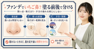 ファンデーション いちご鼻