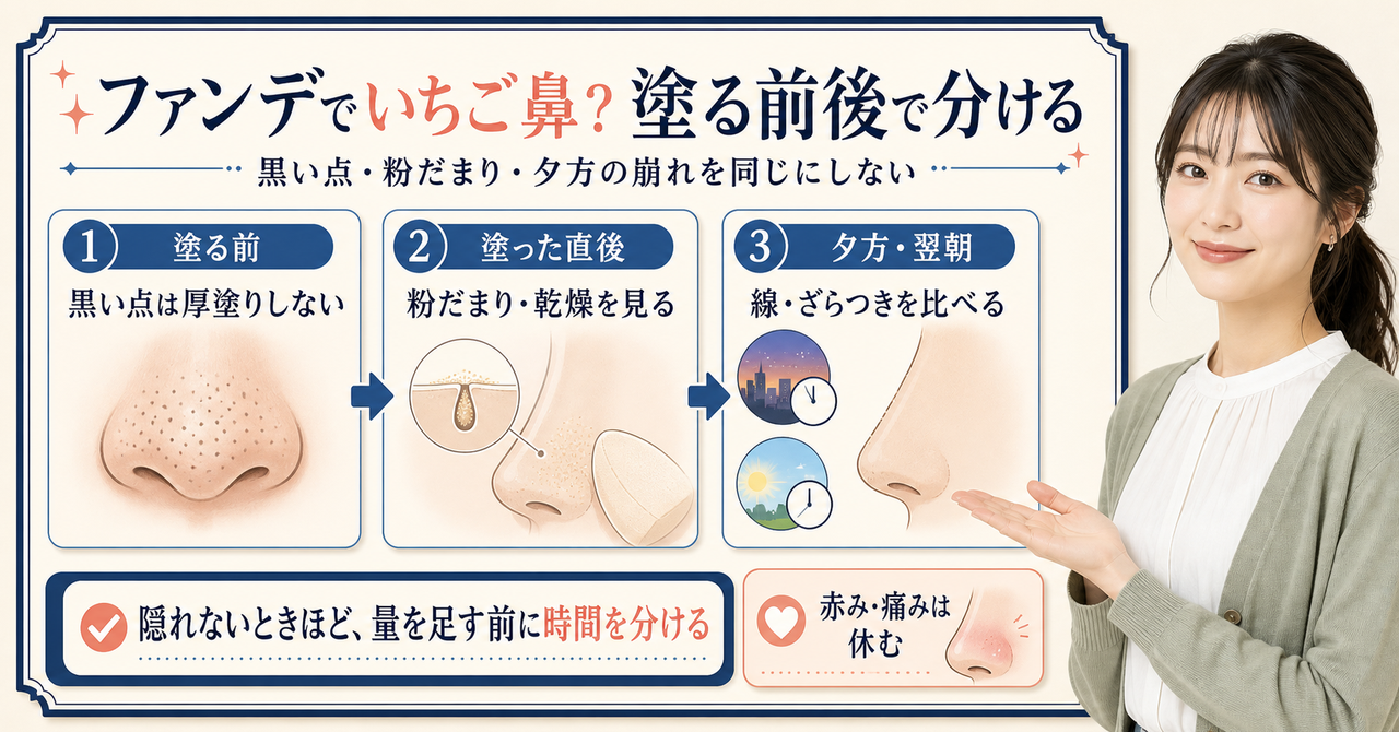 ファンデーション いちご鼻