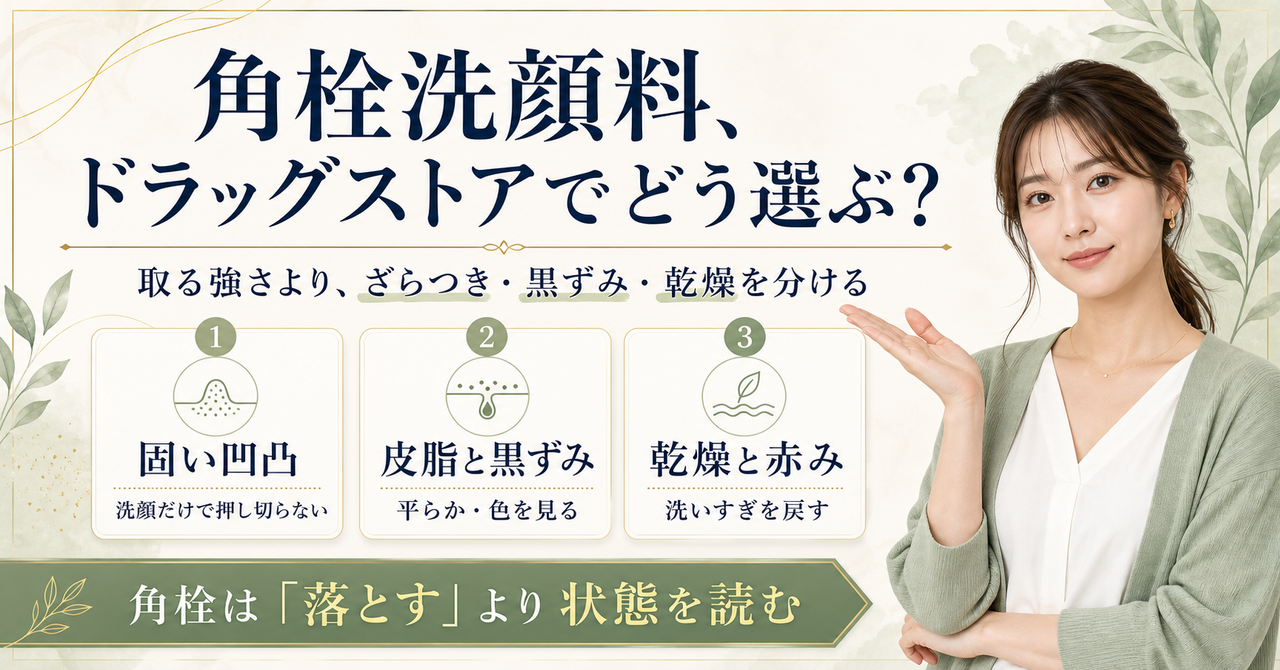 角栓洗顔料を肌状態から選ぶイメージ