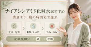 ナイアシンアミド化粧水を濃度だけで決めず肌の変化で選ぶアイキャッチ