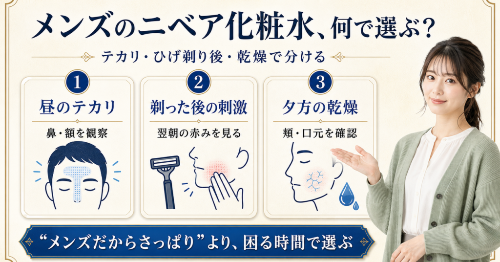 メンズ化粧水にニベアを使う順番は？塗る量と注意点