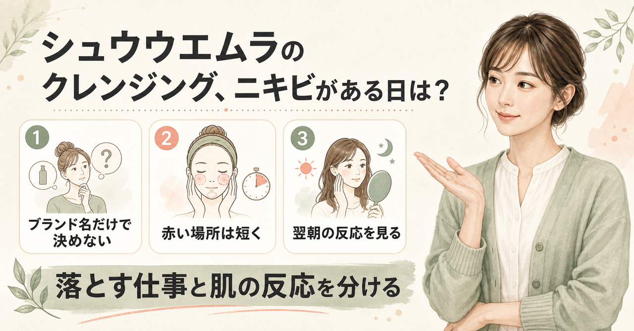 シュウウエムラのクレンジングを肌状態から考えるイメージ