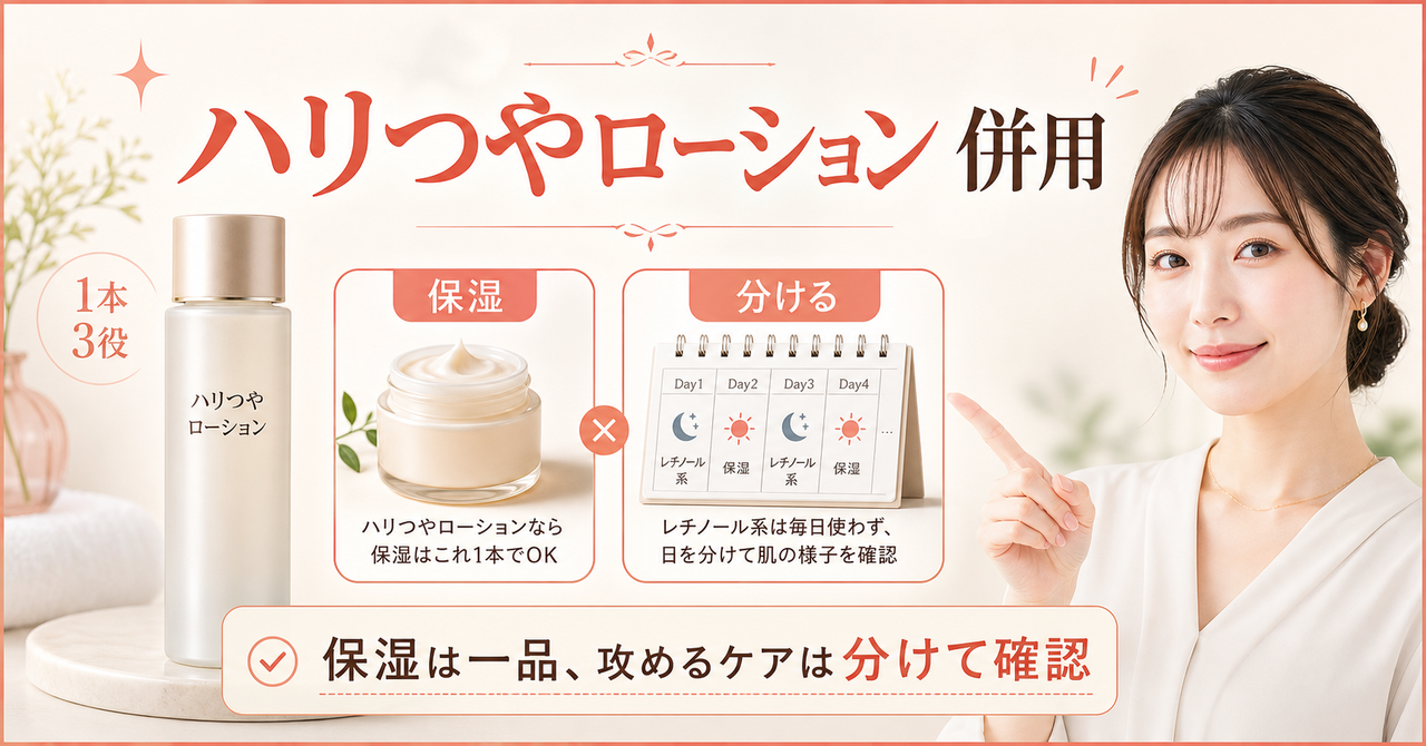 ハリつやローションの併用を整理した美容ボード