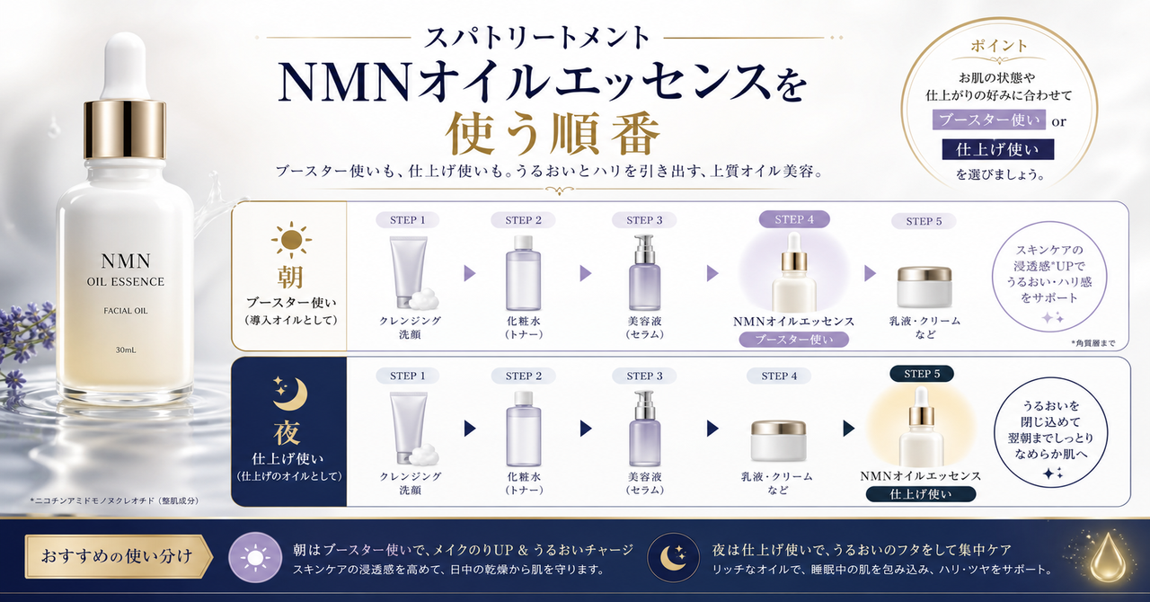 スパトリートメント クレンジングジェルGを使う順番を示す図解