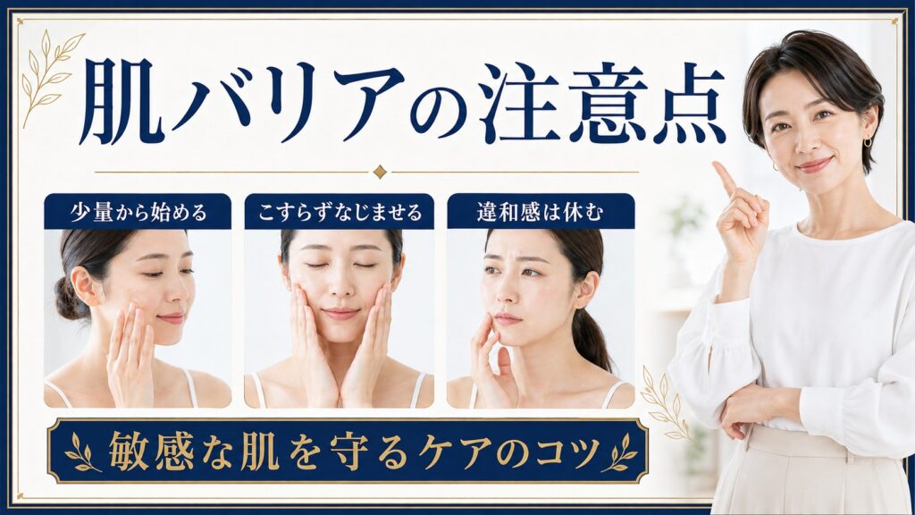 肌バリアの注意点を解説するBeauty Board