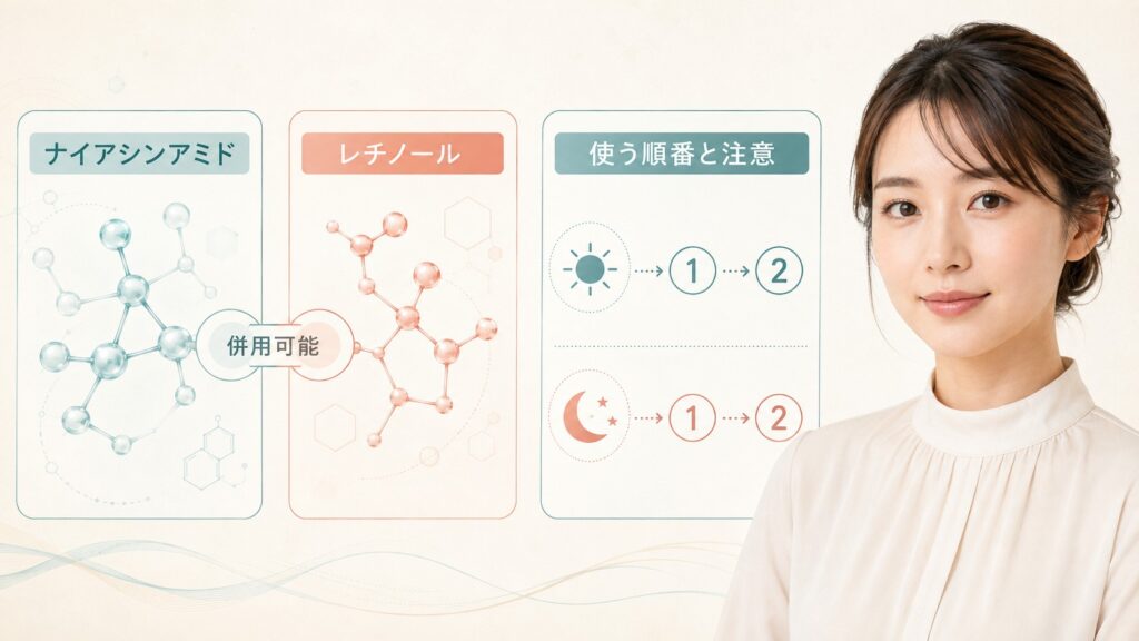 ナイアシンアミドとレチノールの併用、使う順番と注意点を解説する横長Beauty Board