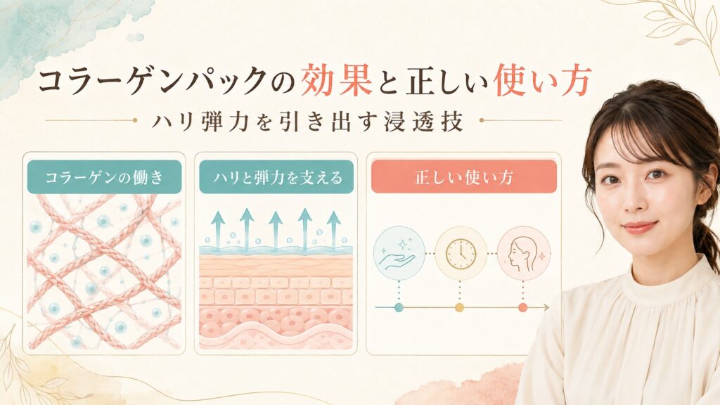 コラーゲンの働き、ハリと弾力、正しい使い方を解説する横長Beauty Board
