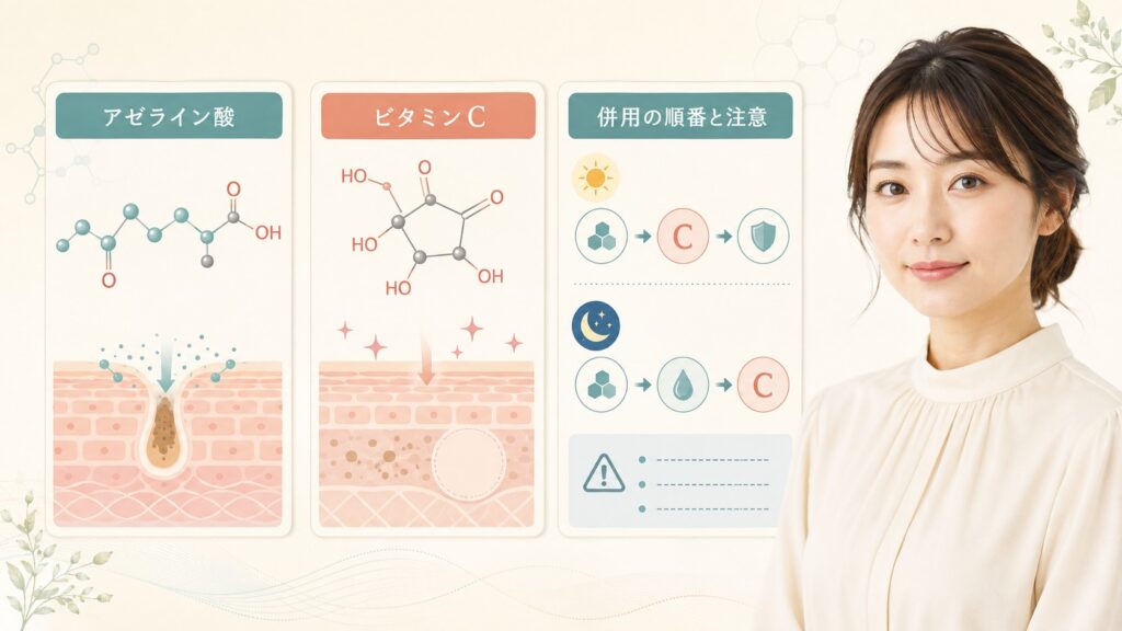 アゼライン酸とビタミンCの併用、順番と注意点を解説する横長Beauty Board