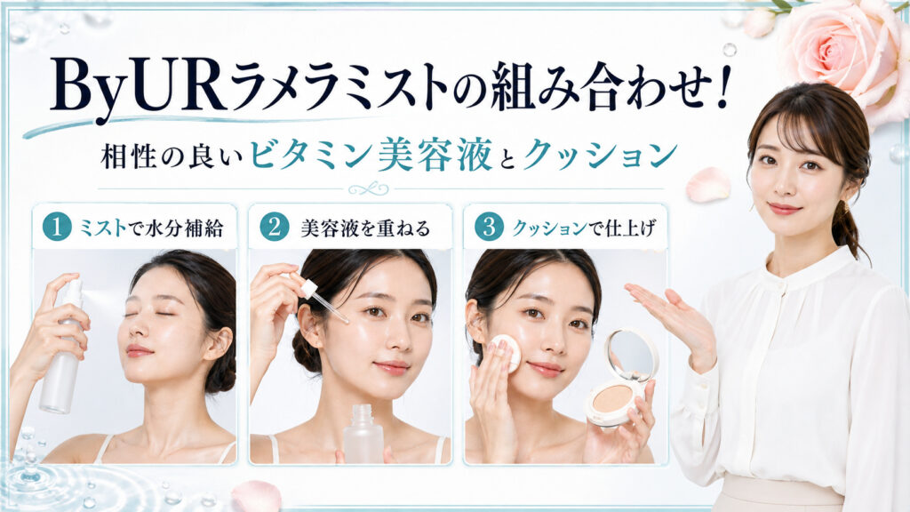 ByURラメラミストの組み合わせ！相性の良いビタミン美容液とクッション