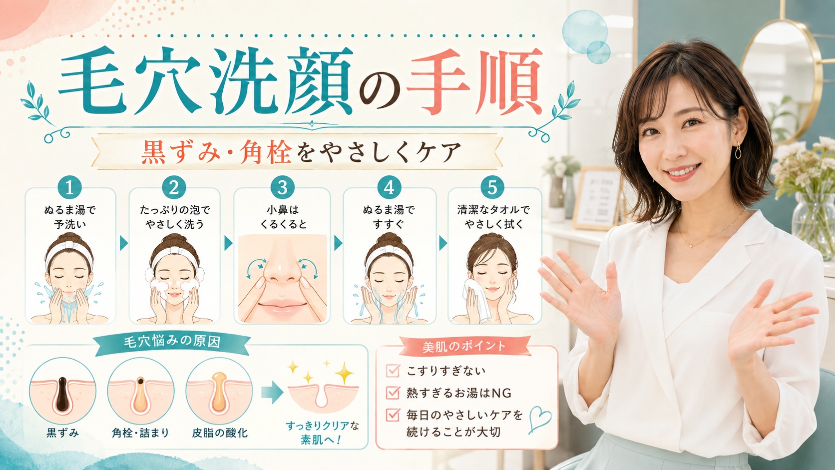 おすすめの毛穴洗顔と正しい手順|黒ずみ角栓をリセットする美肌メソッド Beauty Board