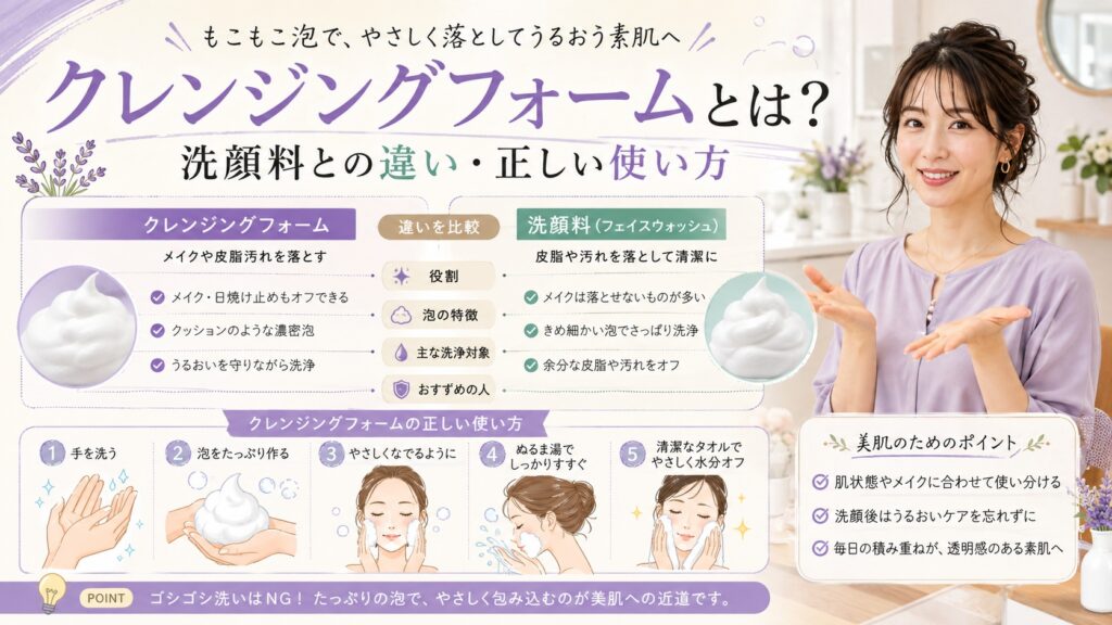 クレンジングフォームとは？洗顔料との違いや正しい使い方を徹底解説 Beauty Board