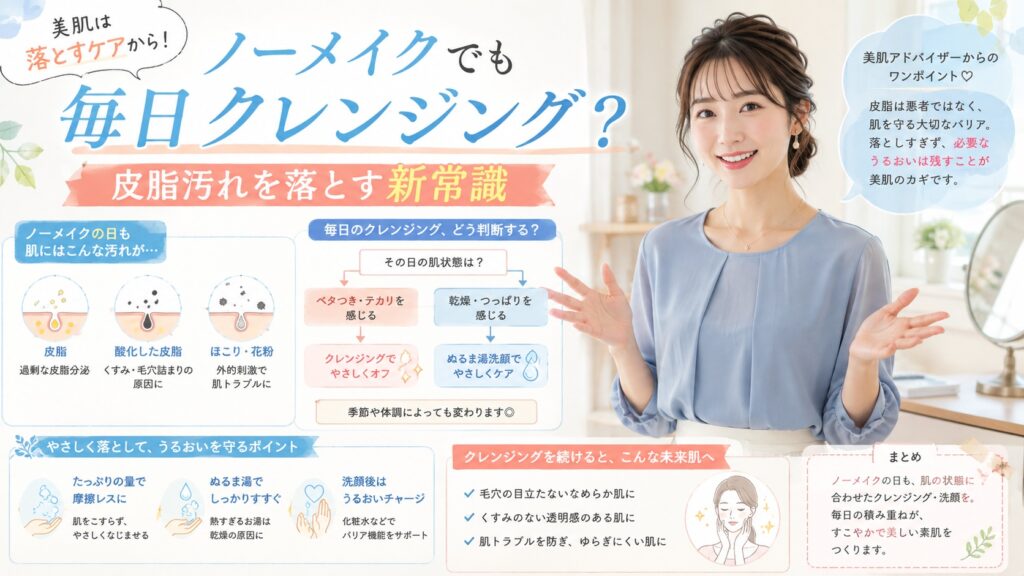 ノーメイクでも毎日クレンジングすべき？皮脂汚れを落とす美肌の新常識 Beauty Board