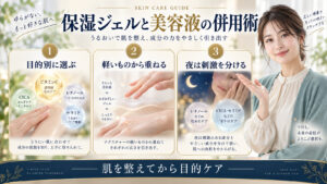 保湿ジェルと美容液を併用する順番と目的別ケア