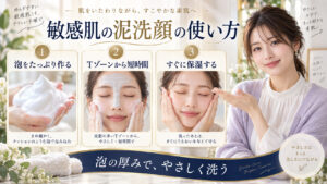 敏感肌で泥洗顔を使うやさしい方法