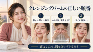 クレンジングバームと洗顔・保湿の正しい順番