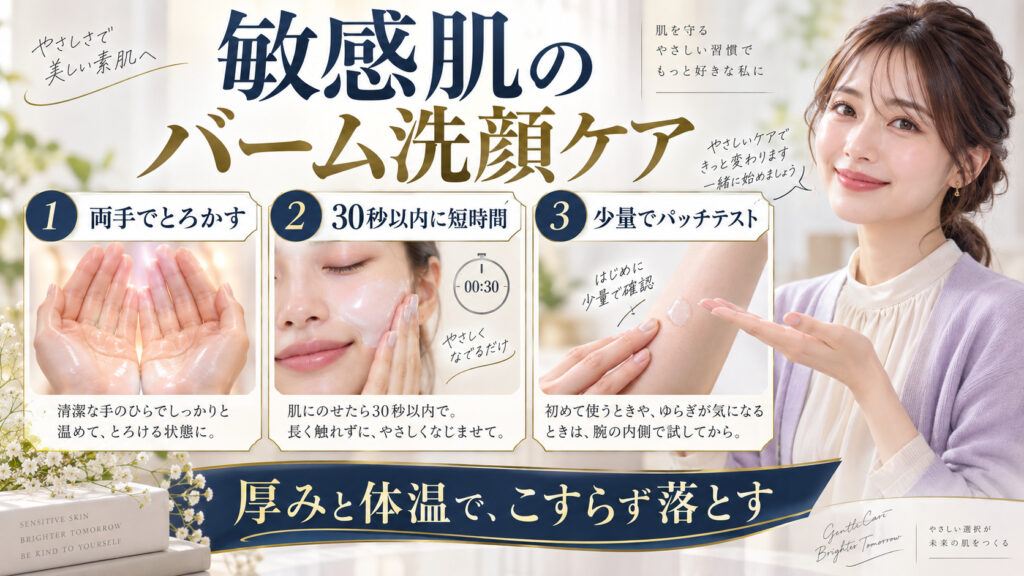 敏感肌のバーム洗顔でピリつきを防ぐ方法