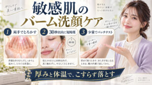 敏感肌のバーム洗顔でピリつきを防ぐ方法