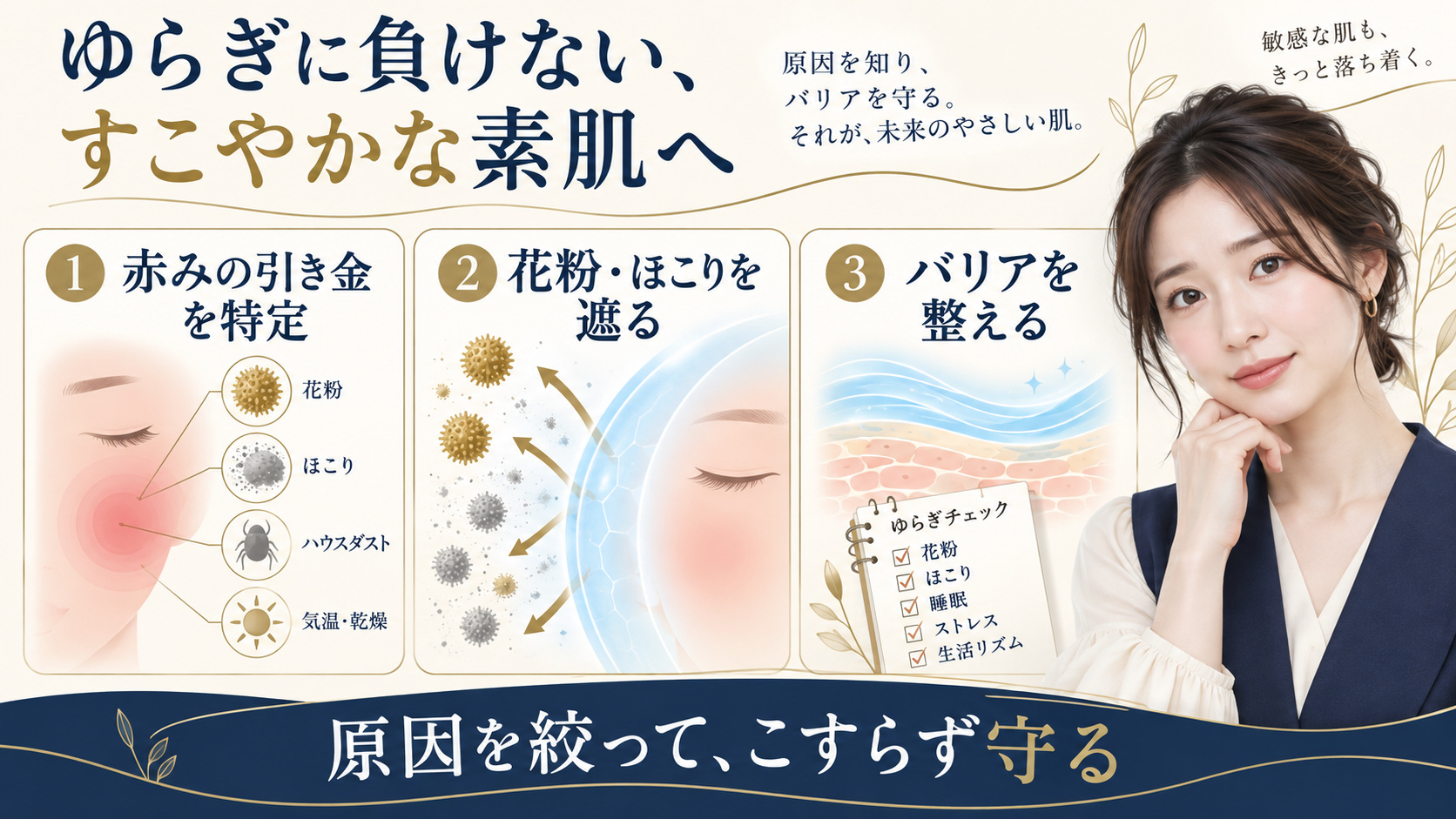 アレルギーによる頬の赤みの原因とバリアケア