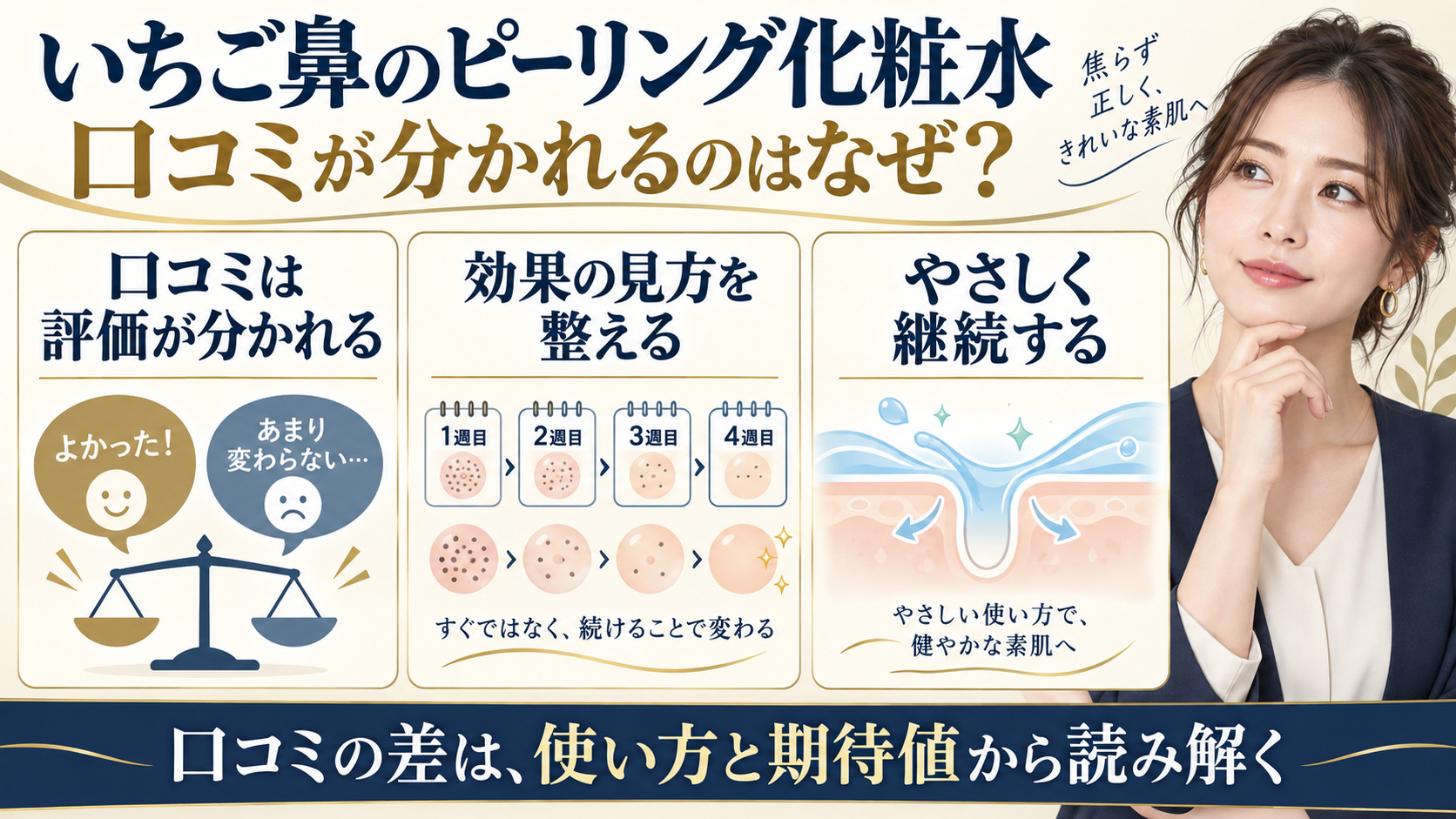 いちご鼻の口コミが分かれる理由と角栓ケアの継続方法