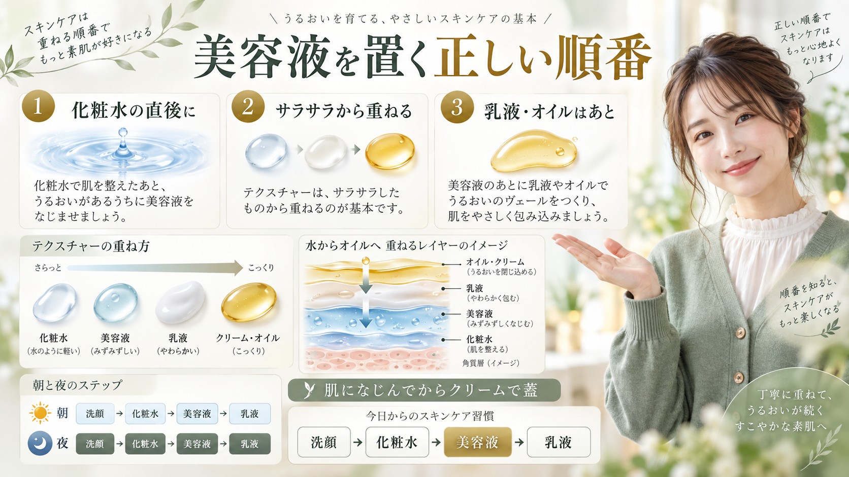 Anuaビタミン10 PORESTRIXセラムを化粧水の次に使う理由と正しい重ね順を解説する横長Beauty Board