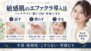敏感肌向けエファクラ ピールケア セラムの使い方