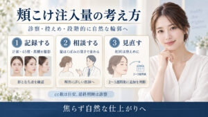 頬こけヒアルロン酸の注入量を考える基準