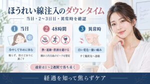 ほうれい線ヒアルロン酸注射後の経過と過ごし方