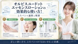 Chocobra 5983-orbis-u-dot-essence-lotion-usage eyecatch