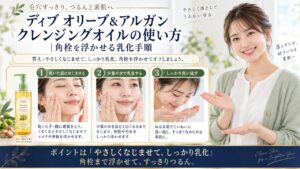 Chocobra 6033-deve-olive-argan-cleansing-oil-usage eyecatch