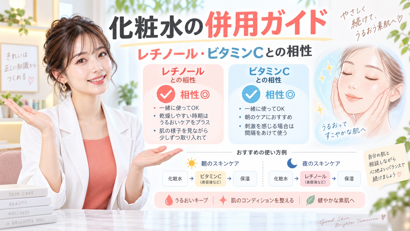 麗白ハトムギ化粧水の併用ガイド|レチノールやビタミンCとの相性 Beauty Board