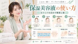 肌をうるおす保湿美容液の使い方｜セラミドを活かす順番とプッシュ数 Beauty Board
