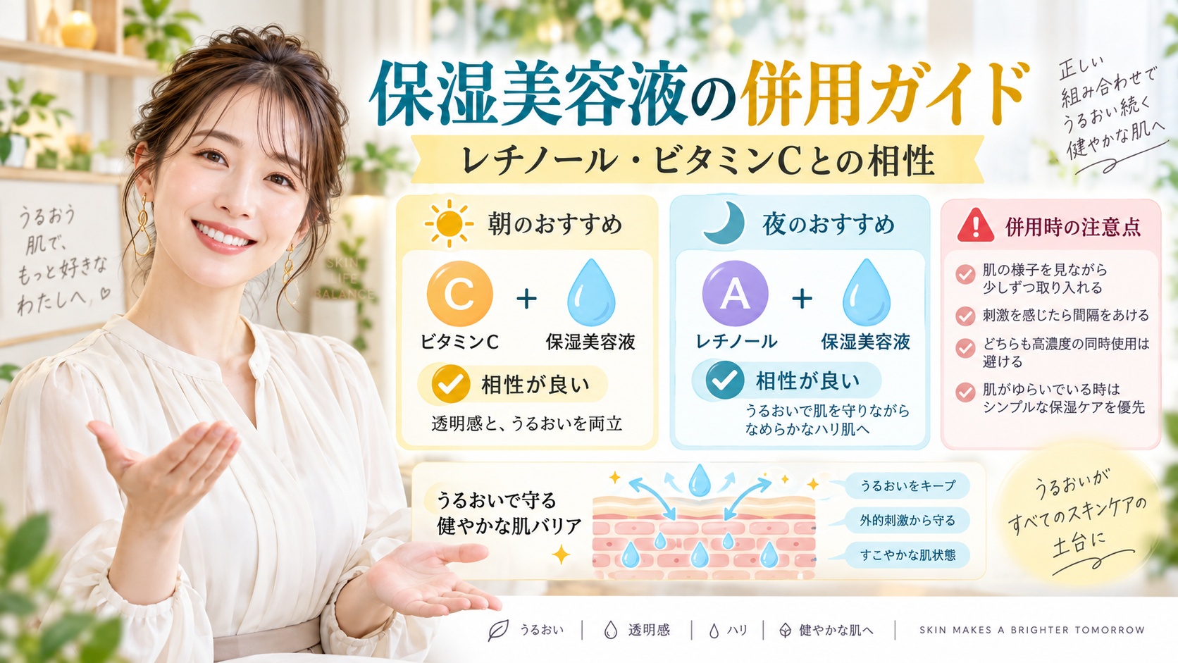 肌をうるおす保湿美容液の併用ガイド|レチノールやビタミンCとの相性 Beauty Board