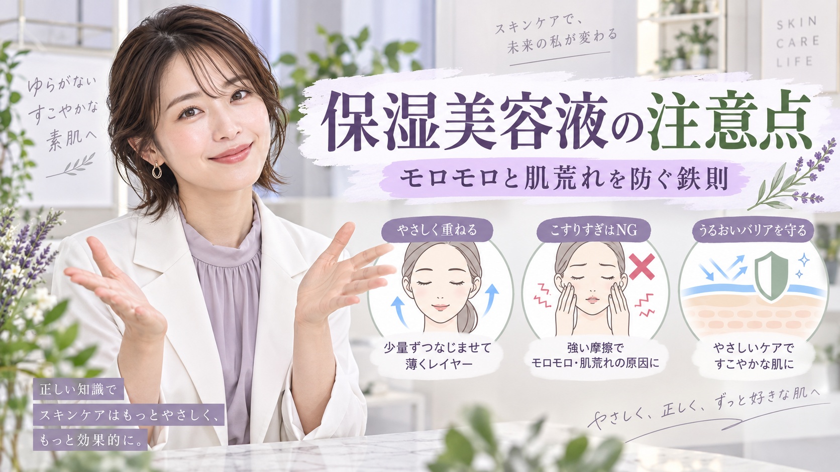 肌をうるおす保湿美容液の注意点|モロモロと肌荒れを防ぐ鉄則 Beauty Board