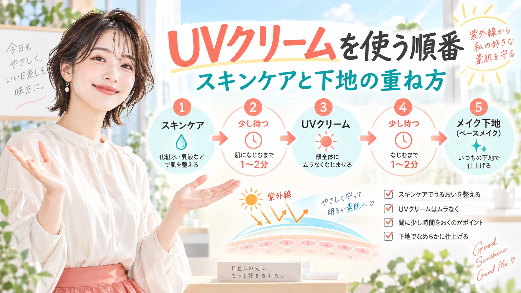 by365 パウダリーUVクリームの順番|スキンケアと下地の重ね方 Beauty Board