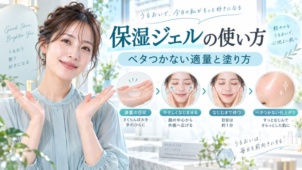 マニフィーク モイスチュアライジングジェルの使い方｜ベタつかない適量と塗り方 Beauty Board