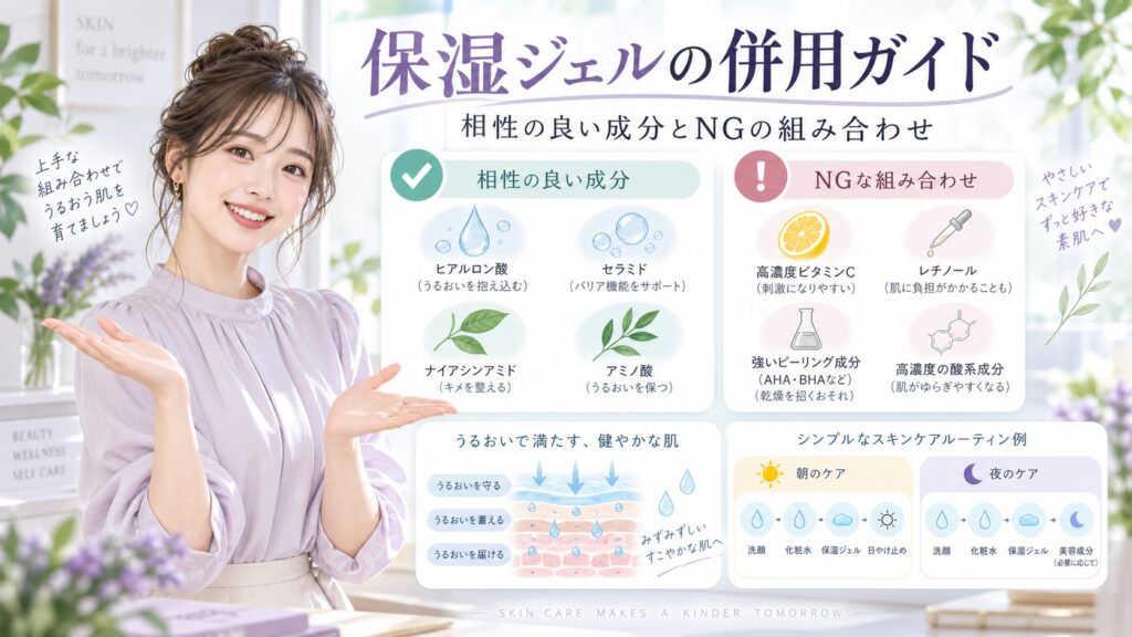 マニフィーク モイスチュアライジングジェルの併用ガイド｜相性の良い成分とNGな組み合わせ Beauty Board