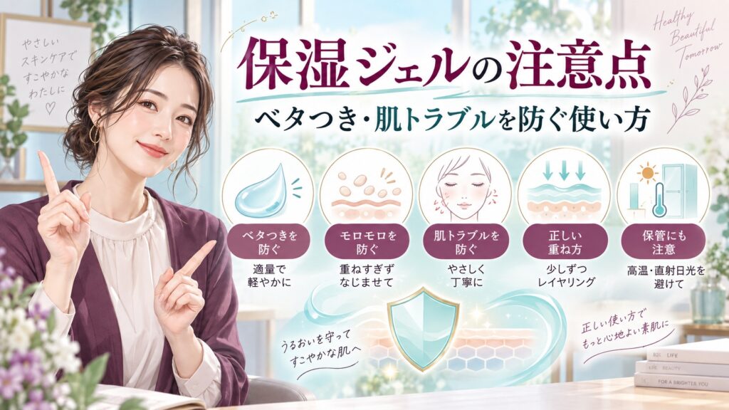 マニフィーク モイスチュアライジングジェルの注意点｜ベタつき・肌トラブルを防ぐ正しい使い方 Beauty Board