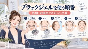 ビオレ メイク落とし ブラックジェルの使う順番｜洗顔・お風呂での正しい手順 Beauty Board