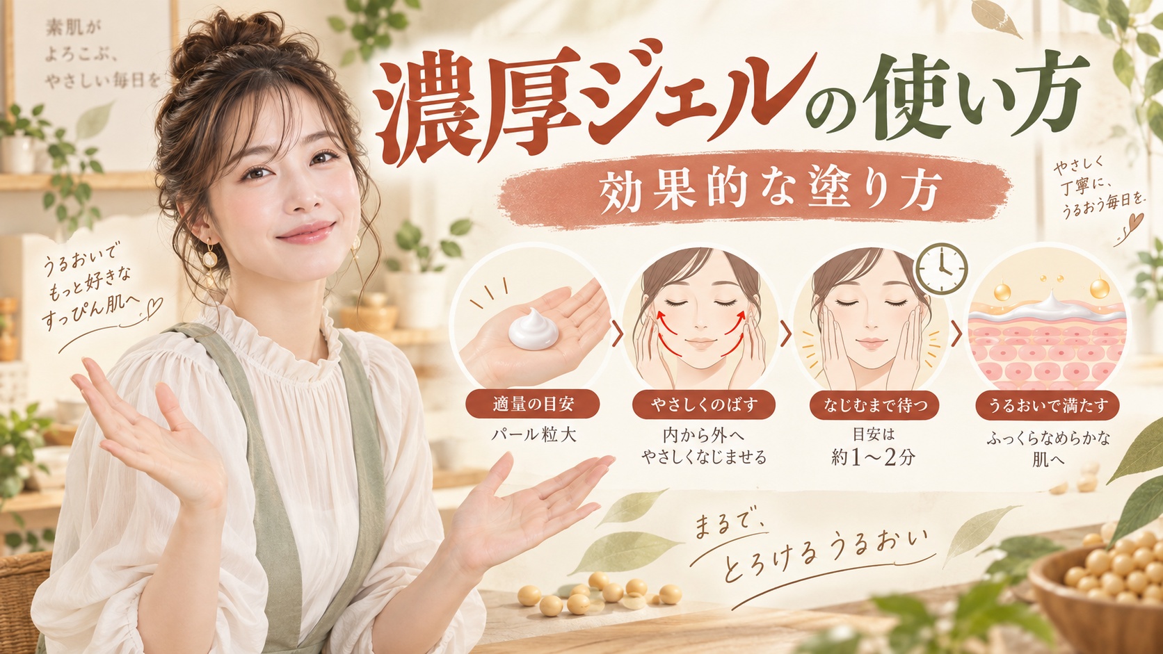 なめらか本舗 とろんと濃ジェル エンリッチの使い方!効果的な塗り方 Beauty Board