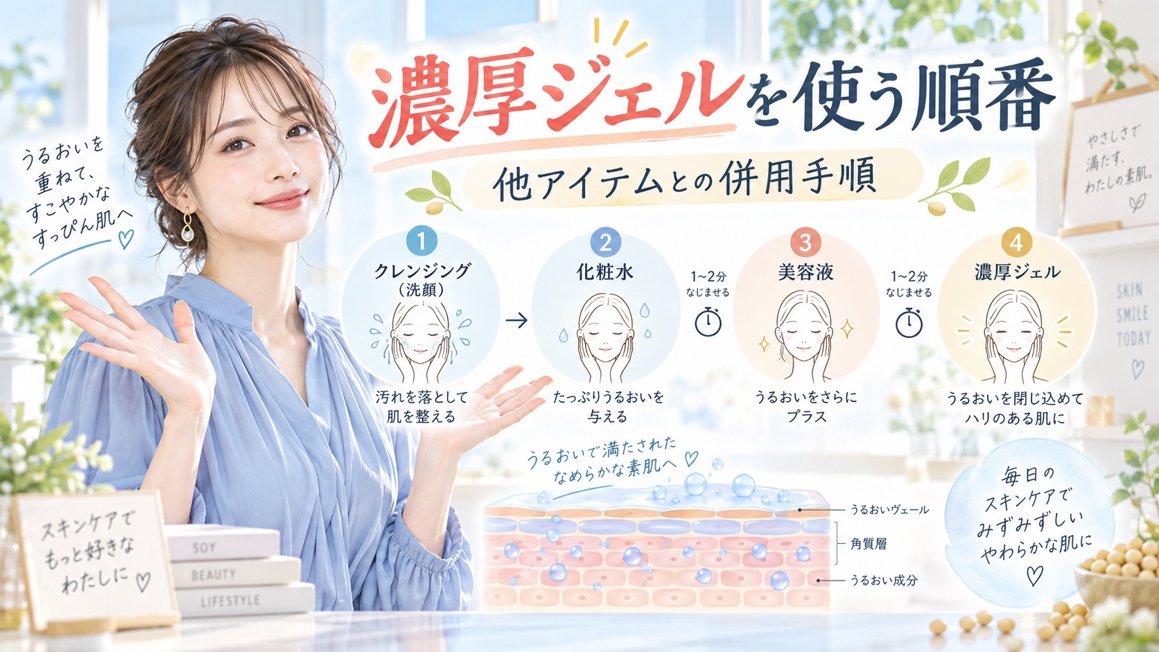 なめらか本舗 とろんと濃ジェル エンリッチの順番!他アイテムと併用 Beauty Board