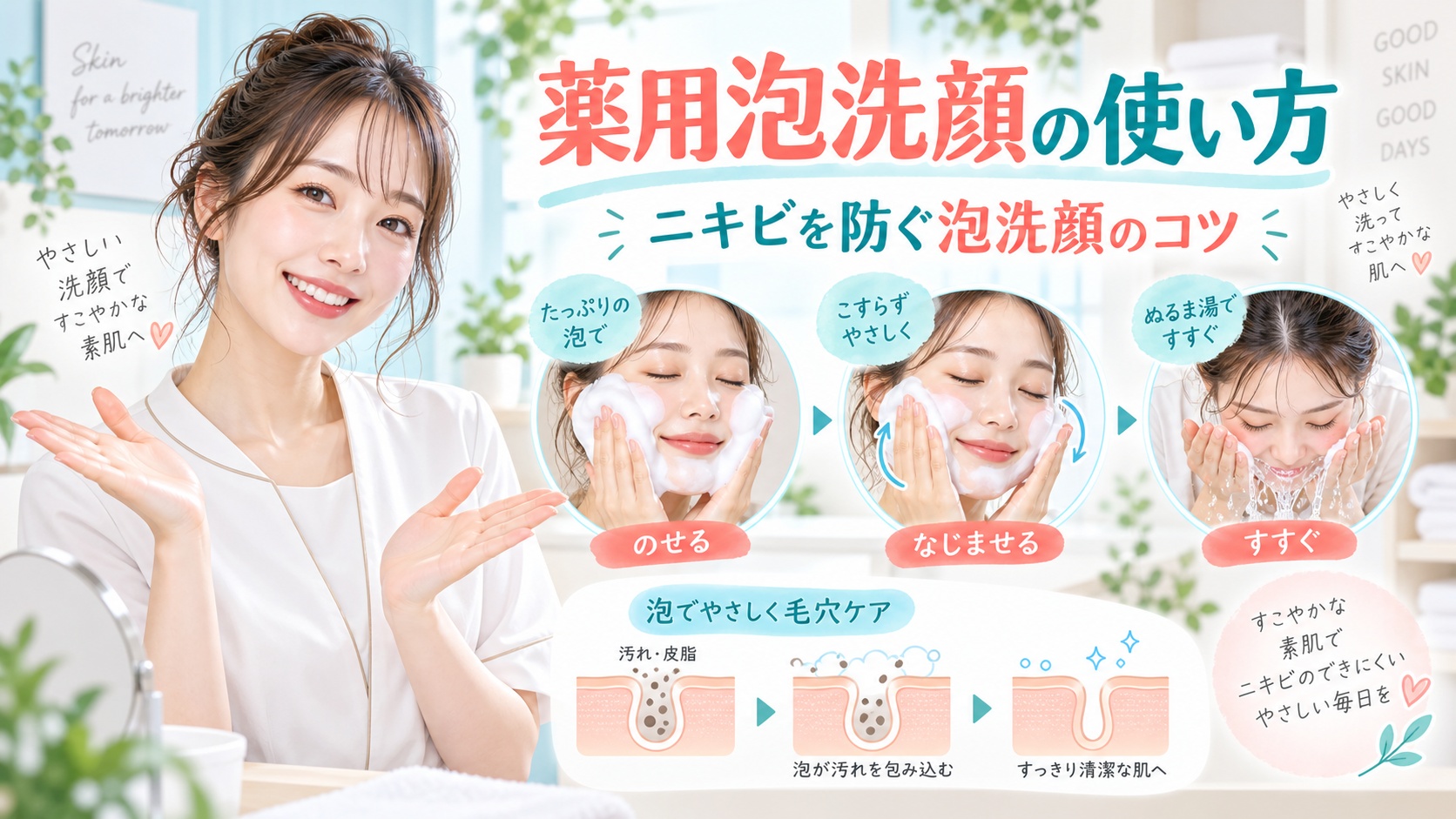 なめらか本舗 薬用泡洗顔の使い方!ニキビを防ぐプッシュ泡洗顔のコツ Beauty Board